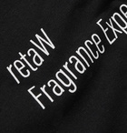 retaW - Logo-Print Fleece-Back Cotton-Blend Jersey Hoodie - Black