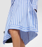 JW Anderson Striped asymmetric cotton skirt