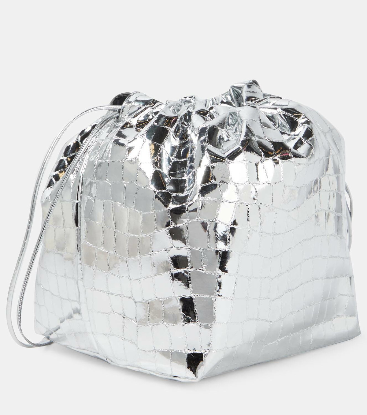 Jil Sander Dumpling metallic leather crossbody bag Jil Sander