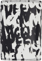 Alexander McQueen Black & White Graffiti Card Holder