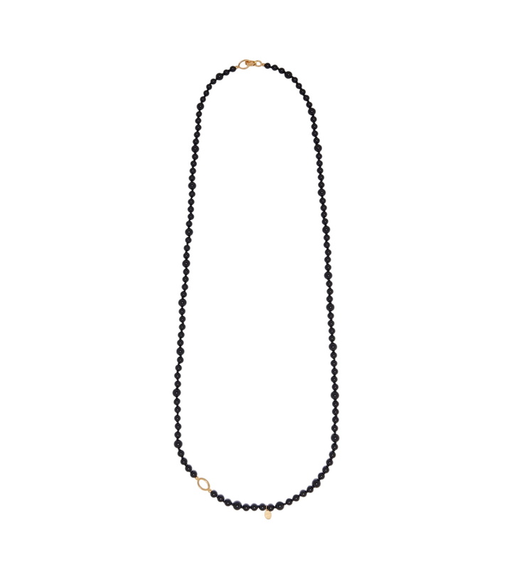 Photo: Toteme Inifinity beaded necklace with onyx