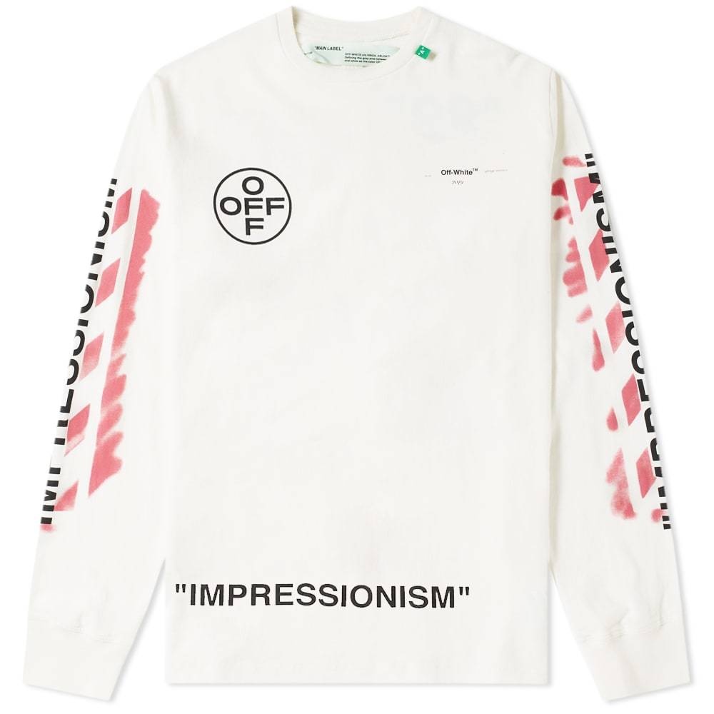 Off-White Long Sleeve Stencil Tee Off-White