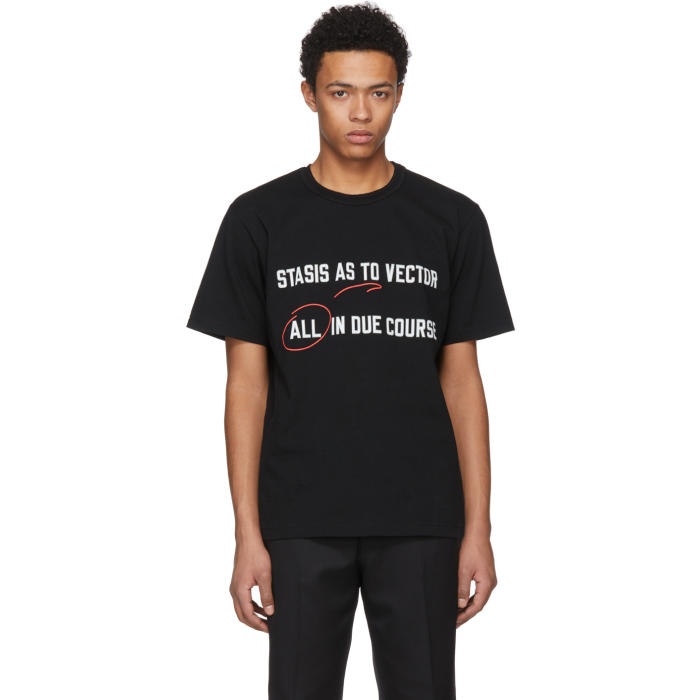 Photo: Sacai Black Stasis As To Vector T-Shirt