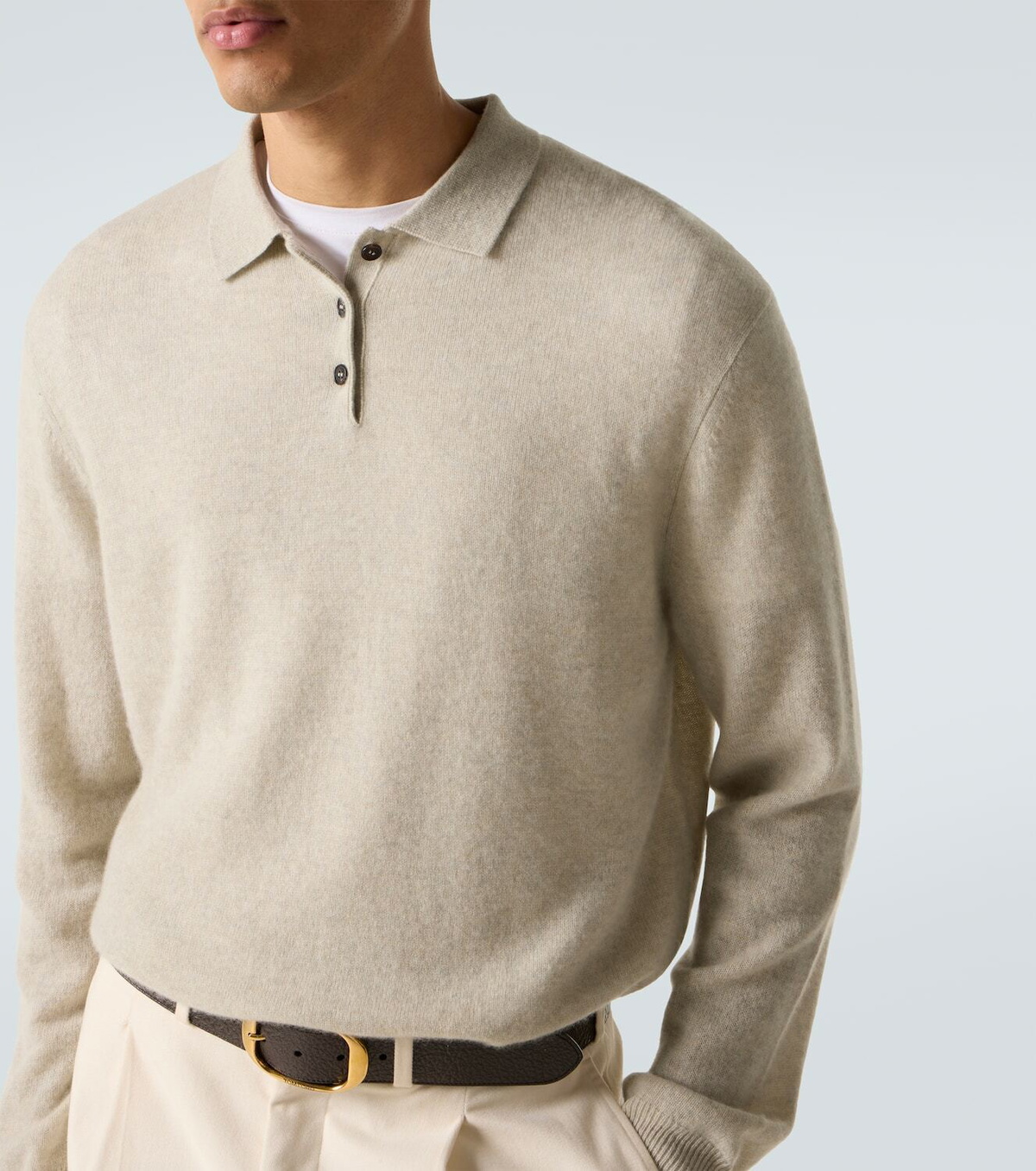 Le Kasha Crete cashmere polo sweater