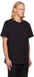 Alexander McQueen Black Embroidered T-Shirt