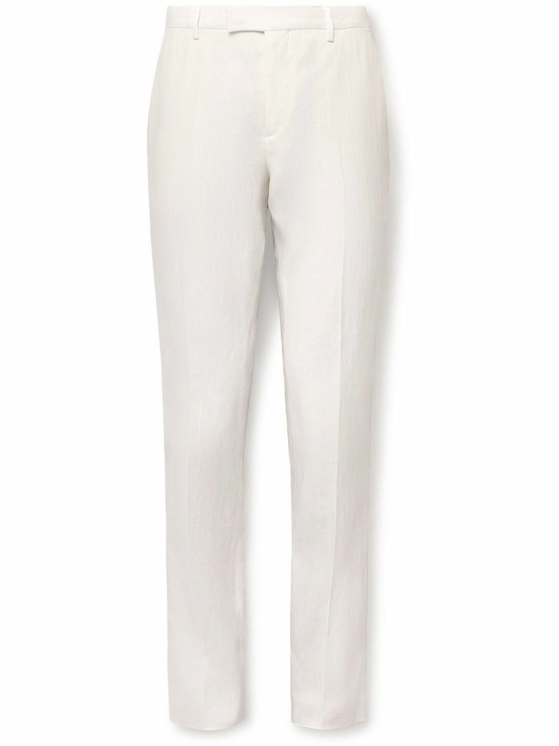 Photo: Paul Smith - Slim-Fit Linen Suit Trousers - White