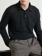 Slowear - Slim-Fit Flexwool Polo Shirt - Black