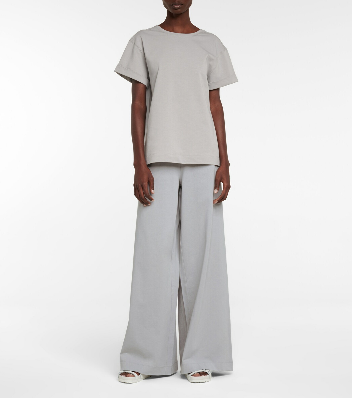 jersey wide leg pants