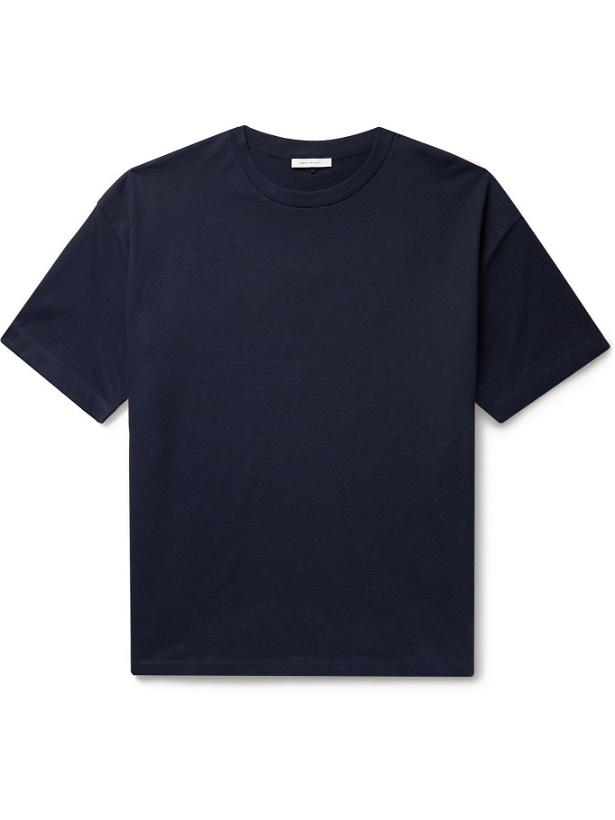 Photo: Ninety Percent - Boxy Organic Cotton-Jersey T-Shirt - Blue