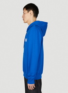 Balmain - Logo Print Hooded Sweatshirt in Blue