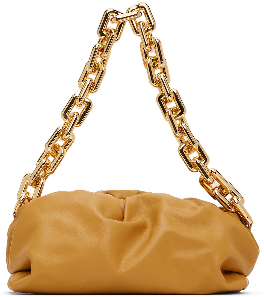 Bottega Veneta Yellow 'The Chain Pouch' Clutch Bottega Veneta