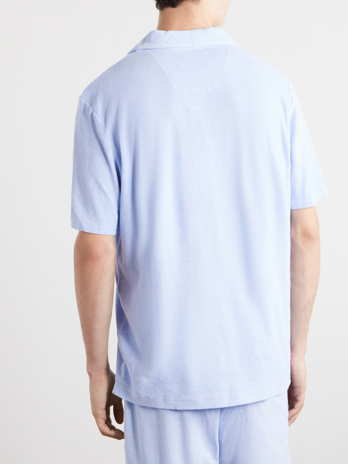 Frescobol Carioca - Faustino Terry Cotton Blend Polo Shirts - Blue