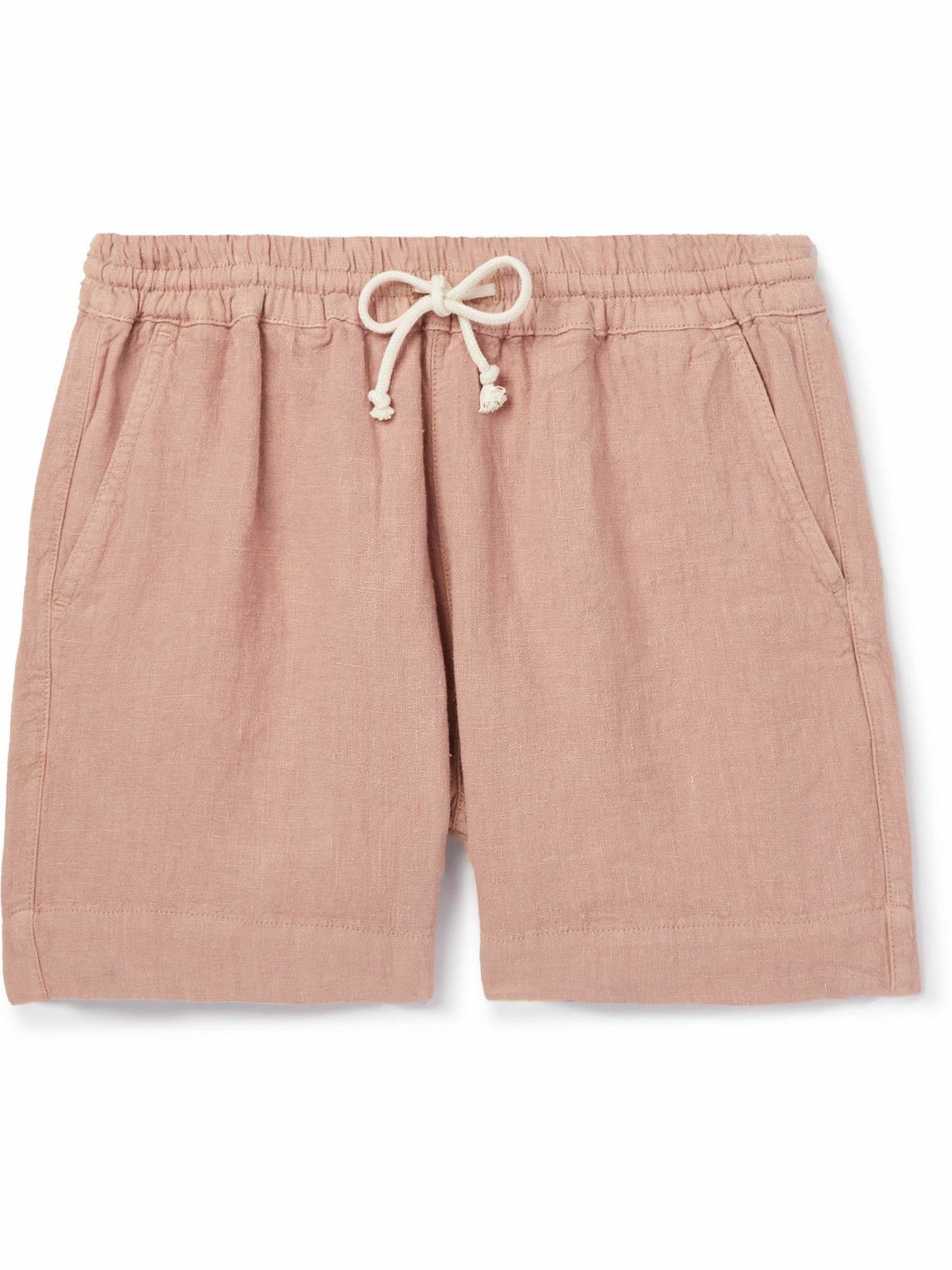 La Paz - Pestana Straight-Leg Linen Drawstring Shorts - Orange