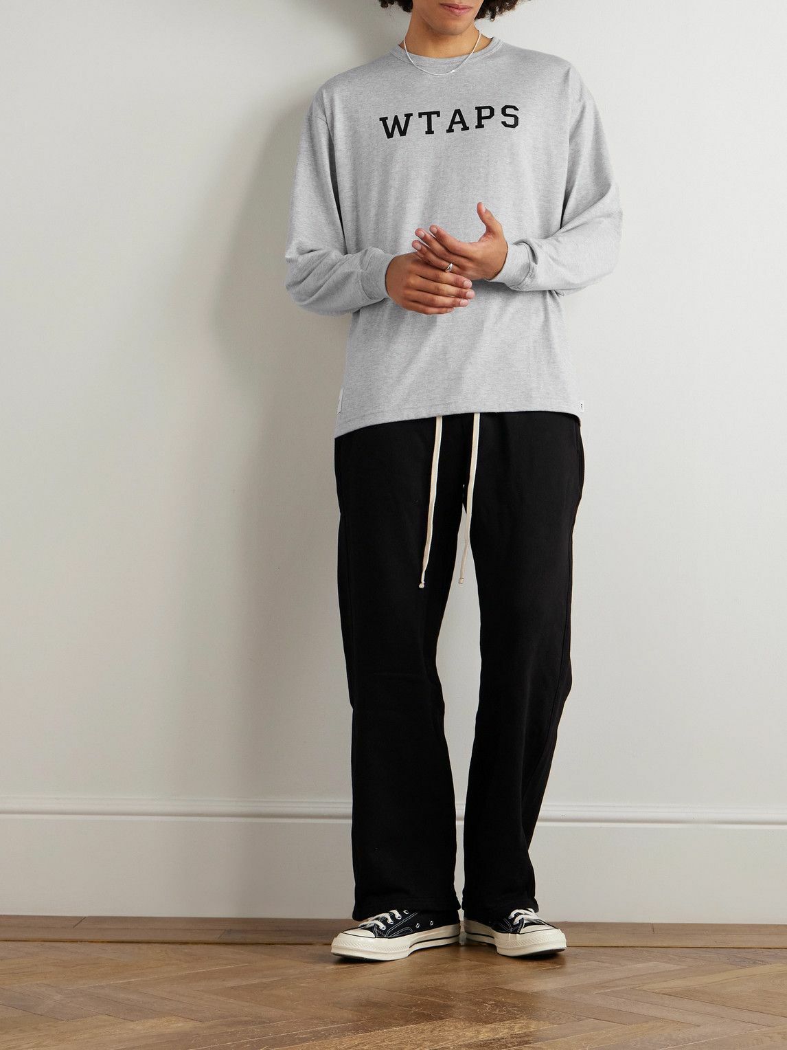 WTAPS - Oversized Logo-Print Cotton-Blend Jersey T-Shirt