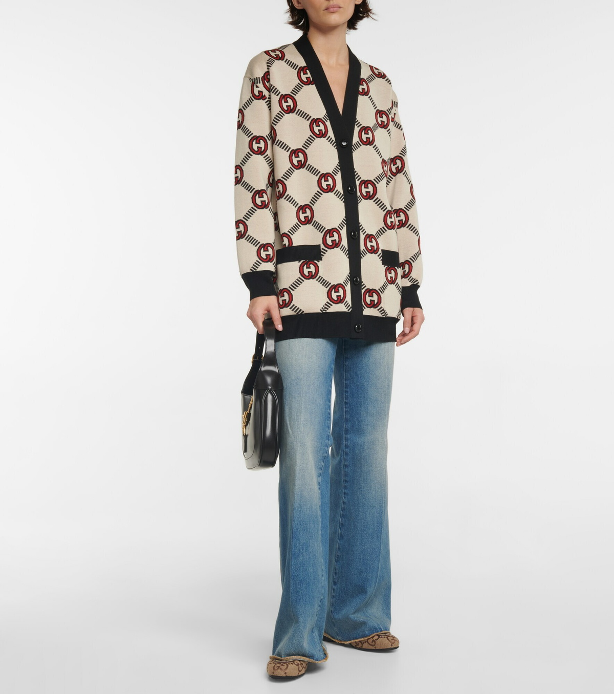 Gucci - Interlocking G reversible wool cardigan Gucci