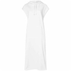 Courrèges Women's Cocoon Fleece Hooded Tunic in Heritage White