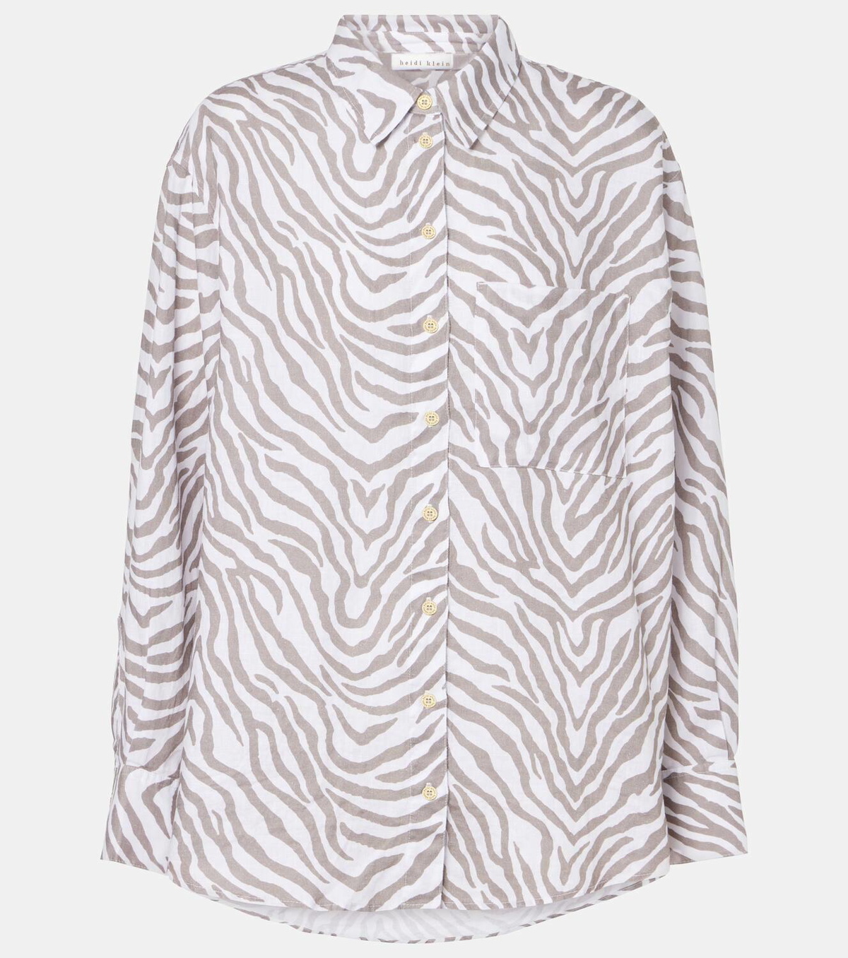 Heidi Klein Zebra-print linen shirt