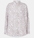Heidi Klein Zebra-print linen shirt