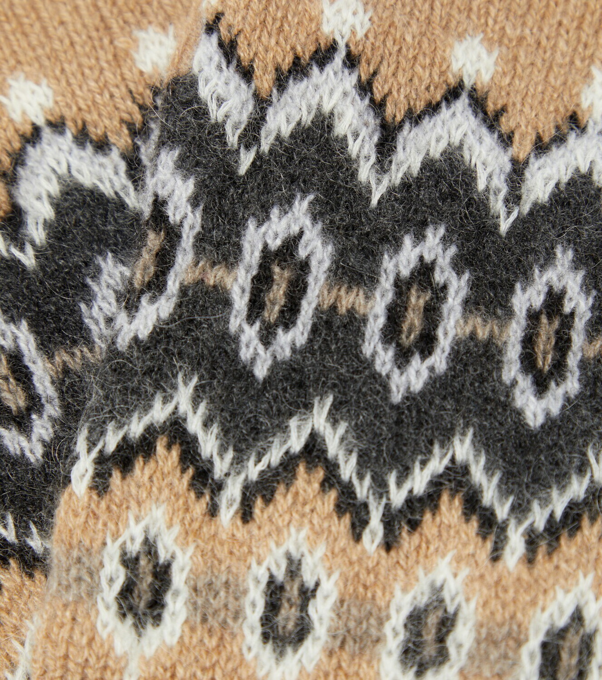 Khaite Intarsia cashmere-blend gloves