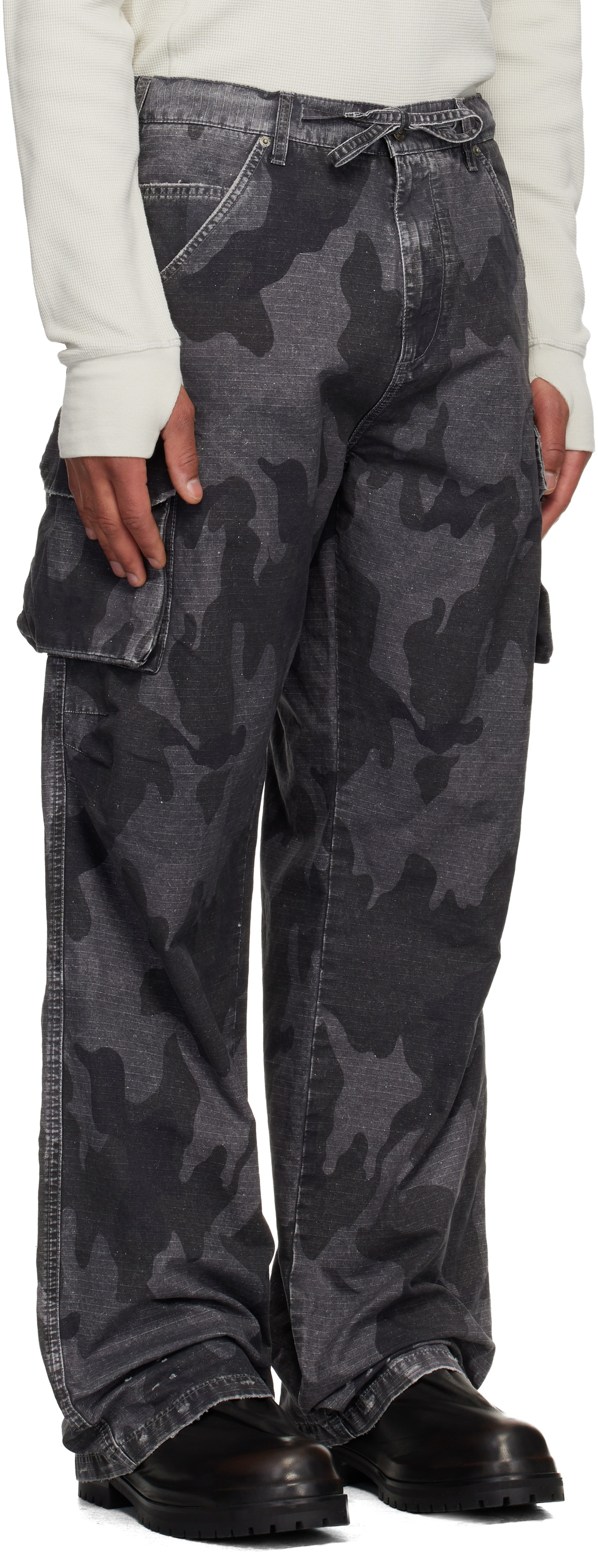 424 Gray Camo Cargo Pants