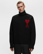 Ami Paris Red Ami De Coeur Sweater Black - Mens - Pullovers