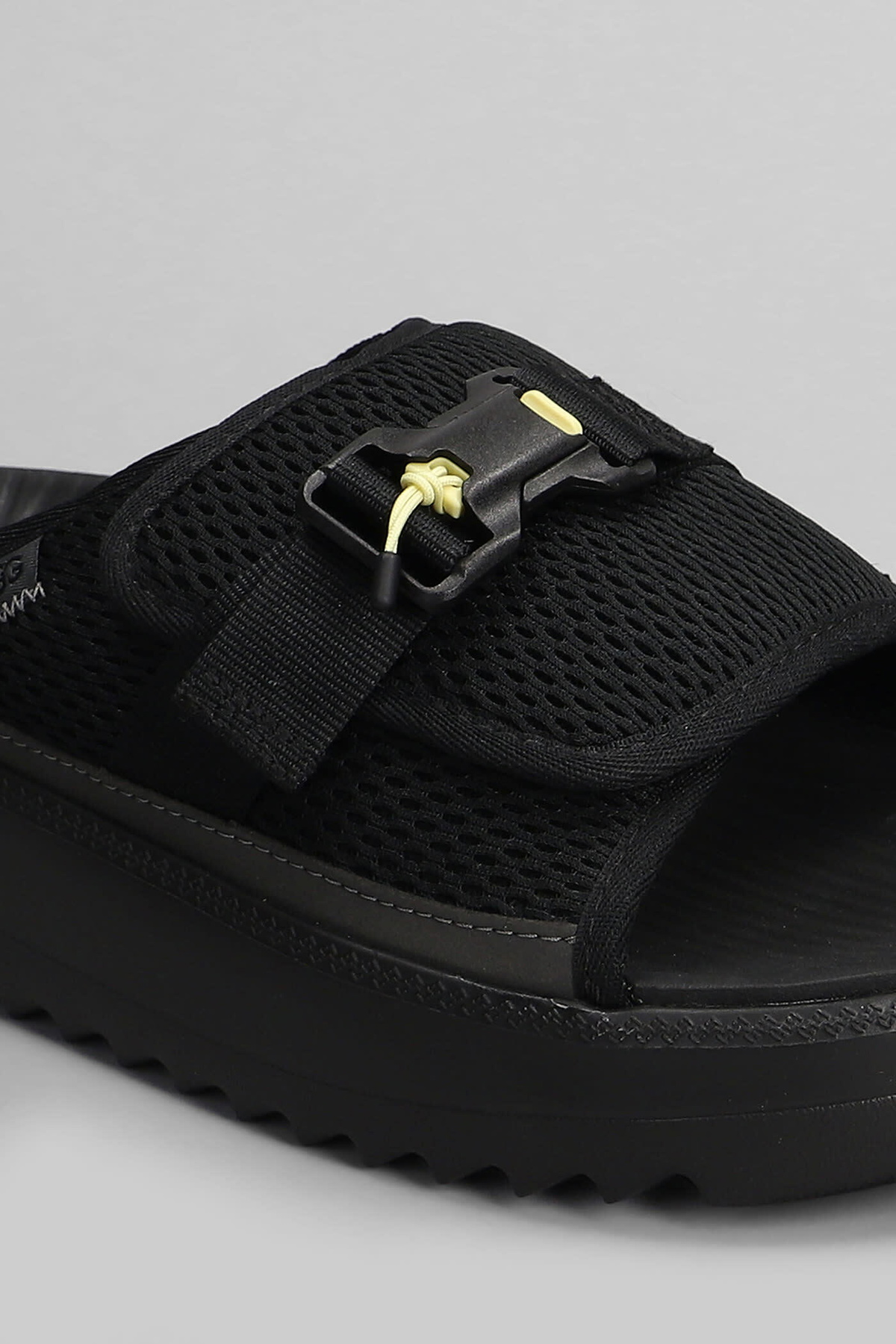 UGG Maxxer Slide 2.0 Flats In Black Fabric Ugg
