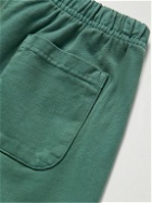 Museum Of Peace & Quiet - University Straight-Leg Logo-Print Cotton-Jersey Shorts - Green