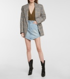 Alexandre Vauthier Asymmetric denim miniskirt