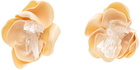 Tétier SSENSE Exclusive Beige Small Flower Earrings