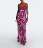 Là Fuori Mystical Garden embellished floral gown