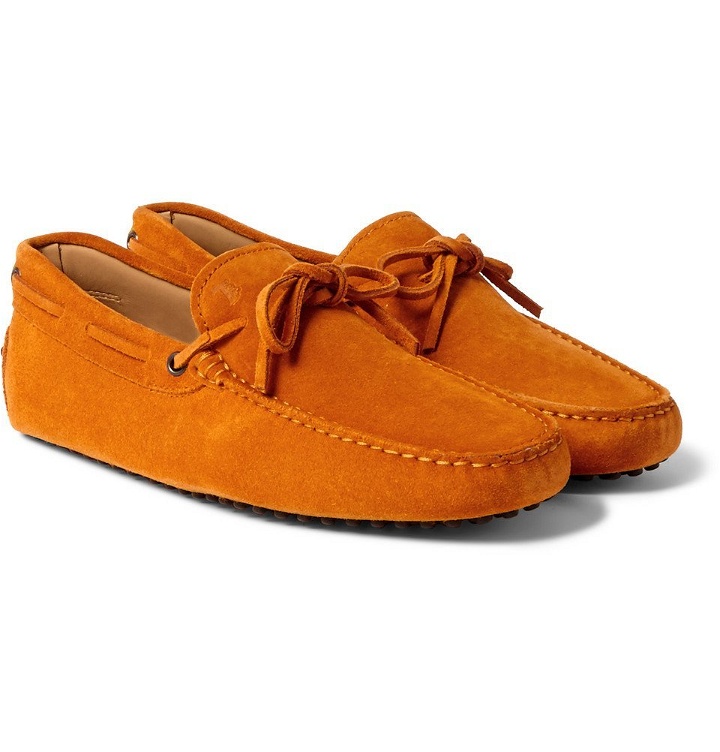 Photo: Tod's - Gommino Suede Driving Shoes - Men - Orange