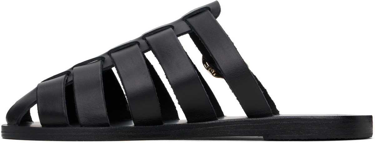 Ancient Greek Sandals Black Cosmia Sandals