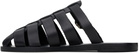 Ancient Greek Sandals Black Cosmia Sandals
