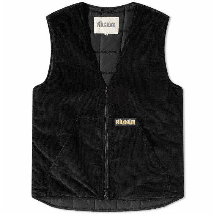 Photo: Piilgrim Men's Radiate Quilted Zip Vest in Black