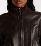 Proenza Schouler Elenora wool-trimmed leather jacket