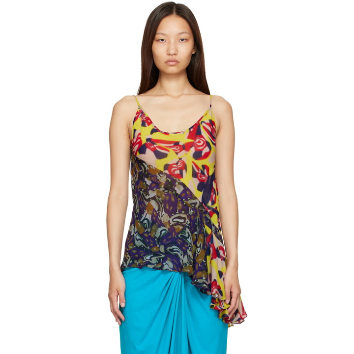 Photo: Dries Van Noten Multicolor Viscose Slip Top