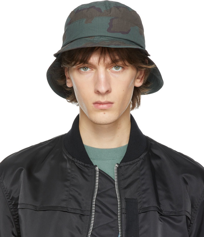 Photo: Undercover Green Camo Double Flap hat