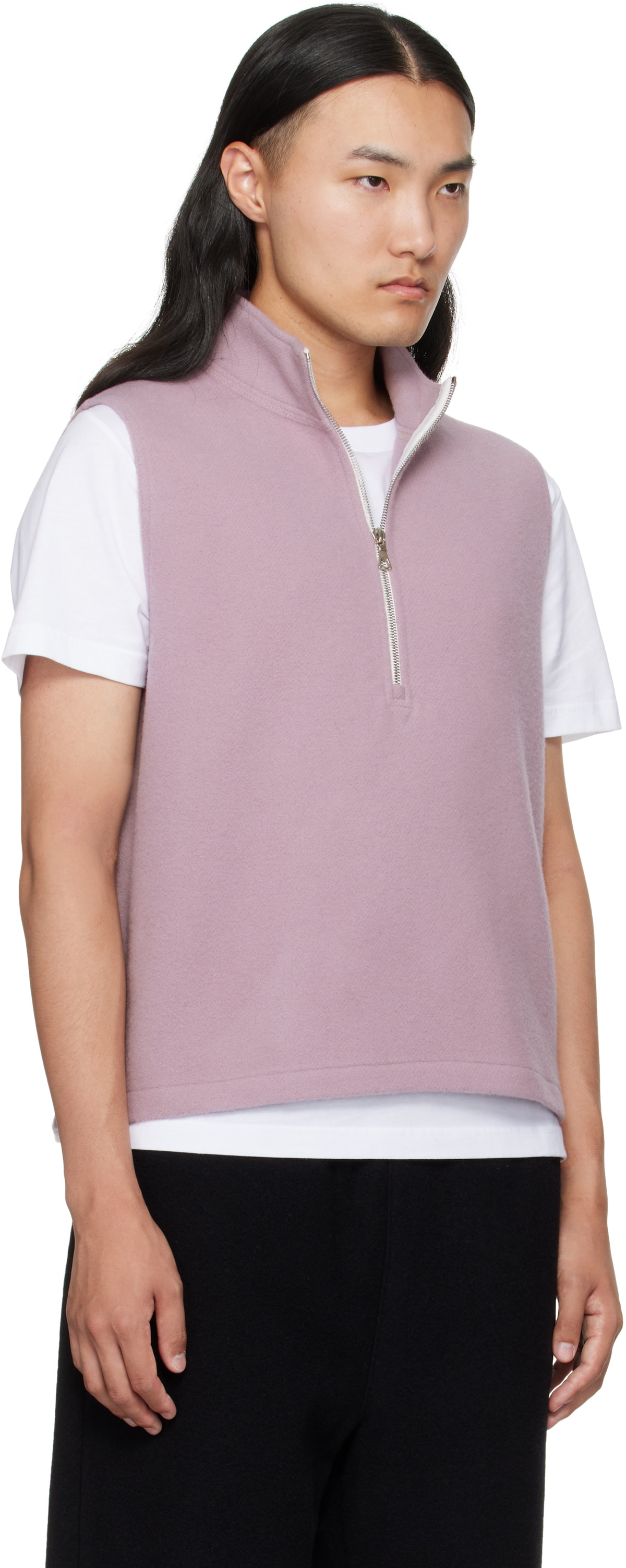 Rier Pink Fleece City Sweater Vest