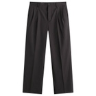 Kaptain Sunshine Men's Wool Poplin Shoecut Trousers in Espresso