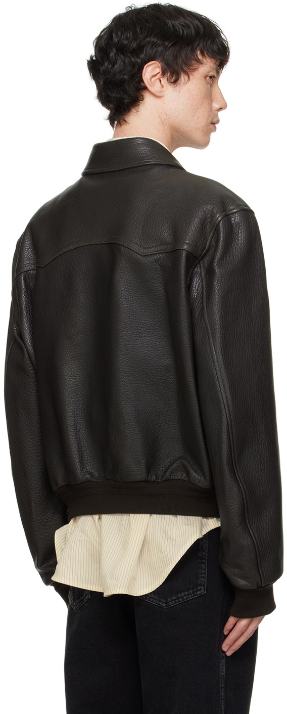 Recto Brown Ben Leather jacket Recto