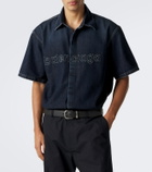 Balenciaga Logo denim shirt
