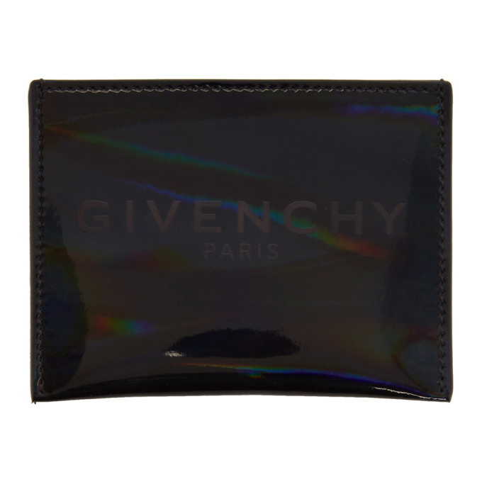 Photo: Givenchy Grey Iridescent Logo Card Holder