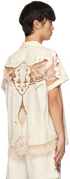Bode Off-White One Of A Kind Cutwork Shirt
