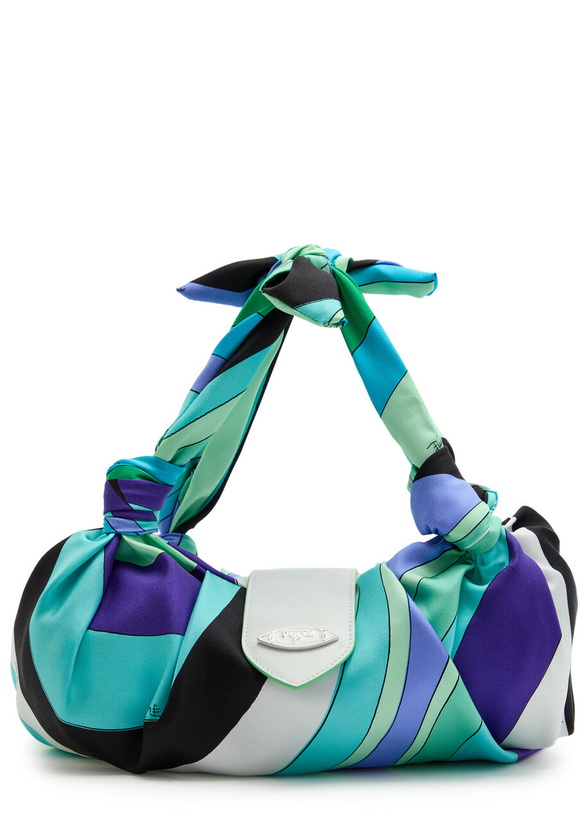Photo: Pucci Emilio Printed Silk-twill Shoulder bag - Multi Print - One Size