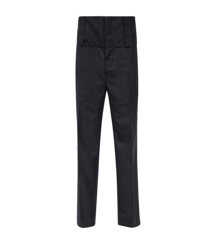 Photo: Dries Van Noten High-rise wool straight pants