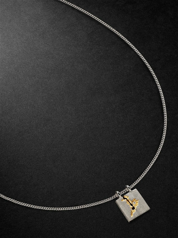 Photo: Tom Wood - Mined Rhodium and Gold-Plated Sterling Silver and Diamond Necklace
