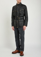 Belstaff Trialmaster Belted Waxed Cotton Jacket Black