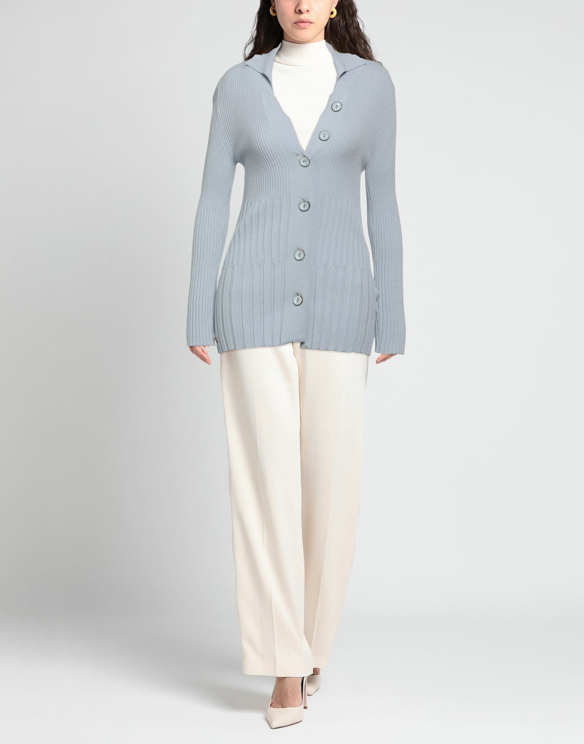 Manila Grace Womens Cardigan Sky in Blue