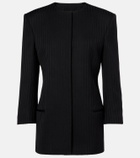 Calvin Klein Collection Ribbed-knit wool blazer