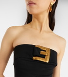 Balmain Belted jersey gown